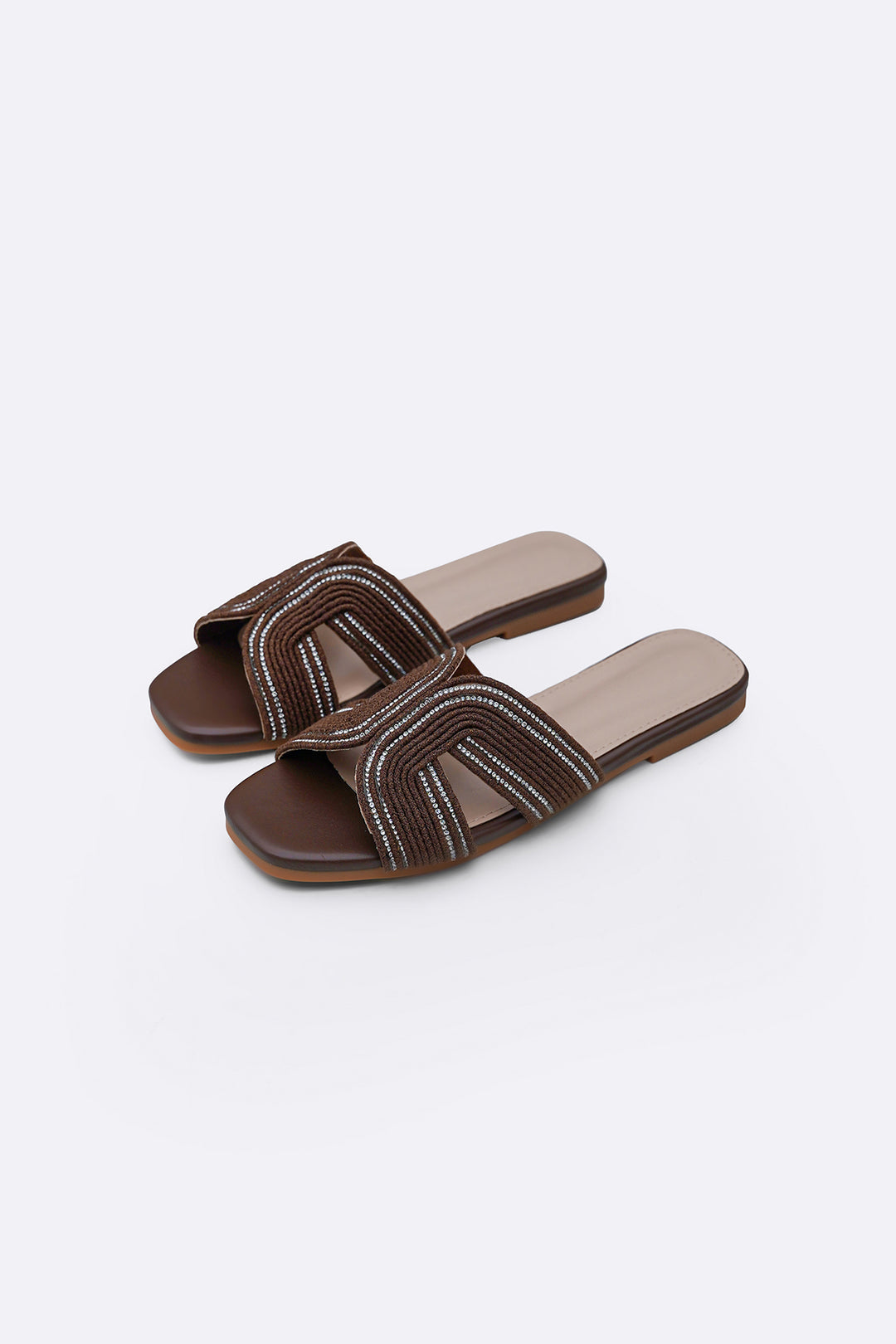 DARK TAUPE MINI CRYSTAL SLIDES