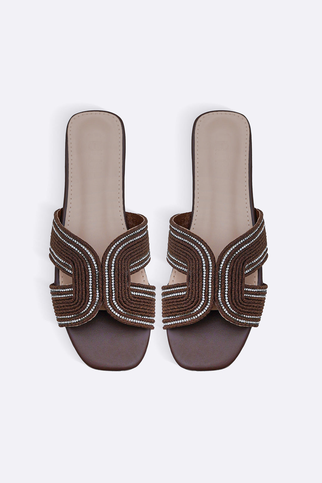 DARK TAUPE MINI CRYSTAL SLIDES