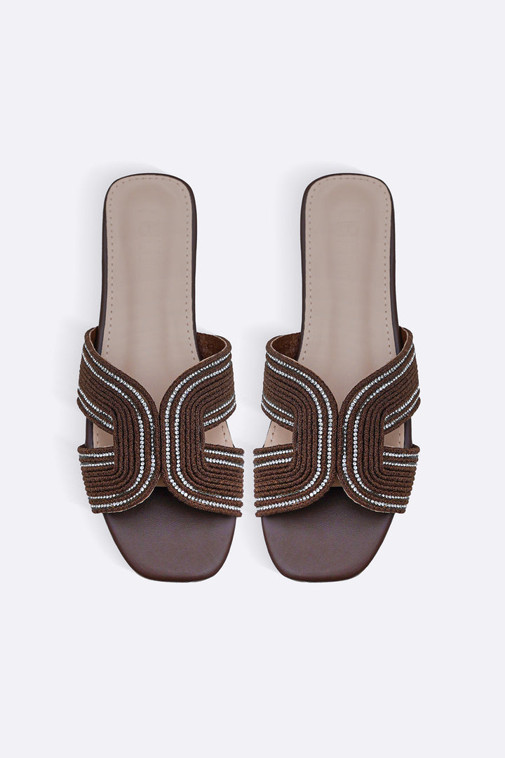 DARK TAUPE MINI CRYSTAL SLIDES