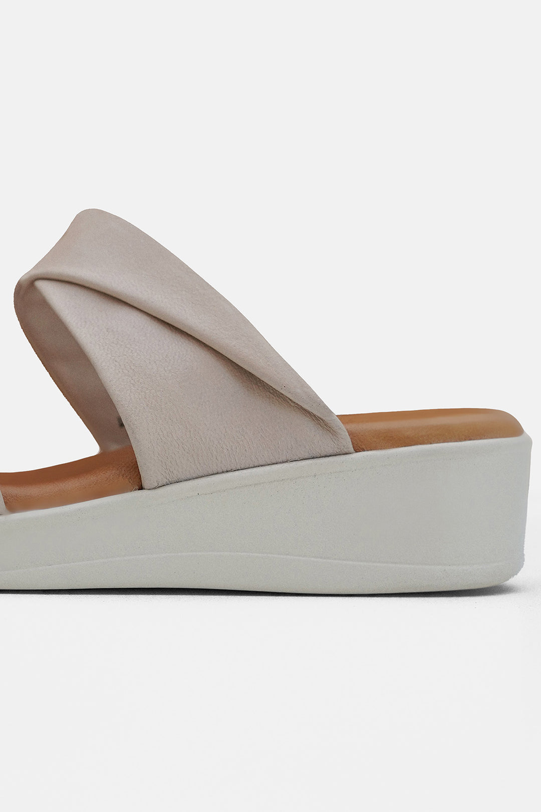 OFF WHITE MOUSSE MAMA LEATHER SLIDES