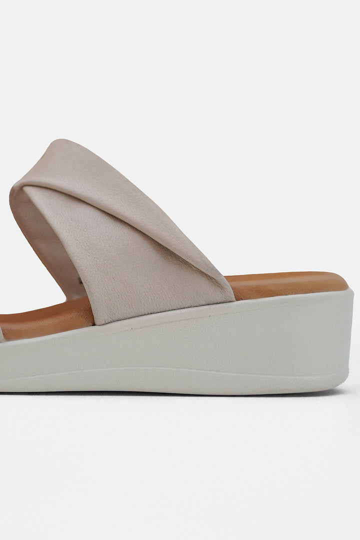 OFF WHITE MOUSSE MAMA LEATHER SLIDES