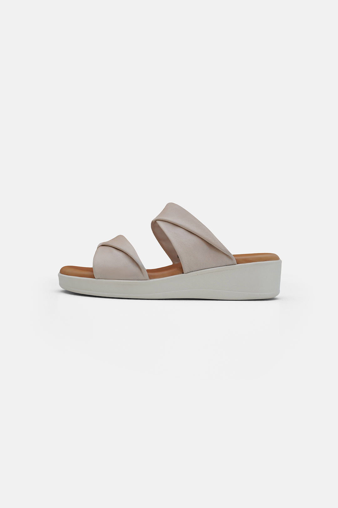 OFF WHITE MOUSSE MAMA LEATHER SLIDES