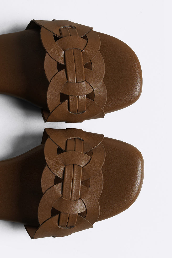 DARK BROWN SOFT CORSO SLIDES