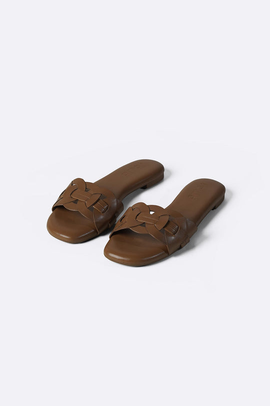 DARK BROWN SOFT CORSO SLIDES