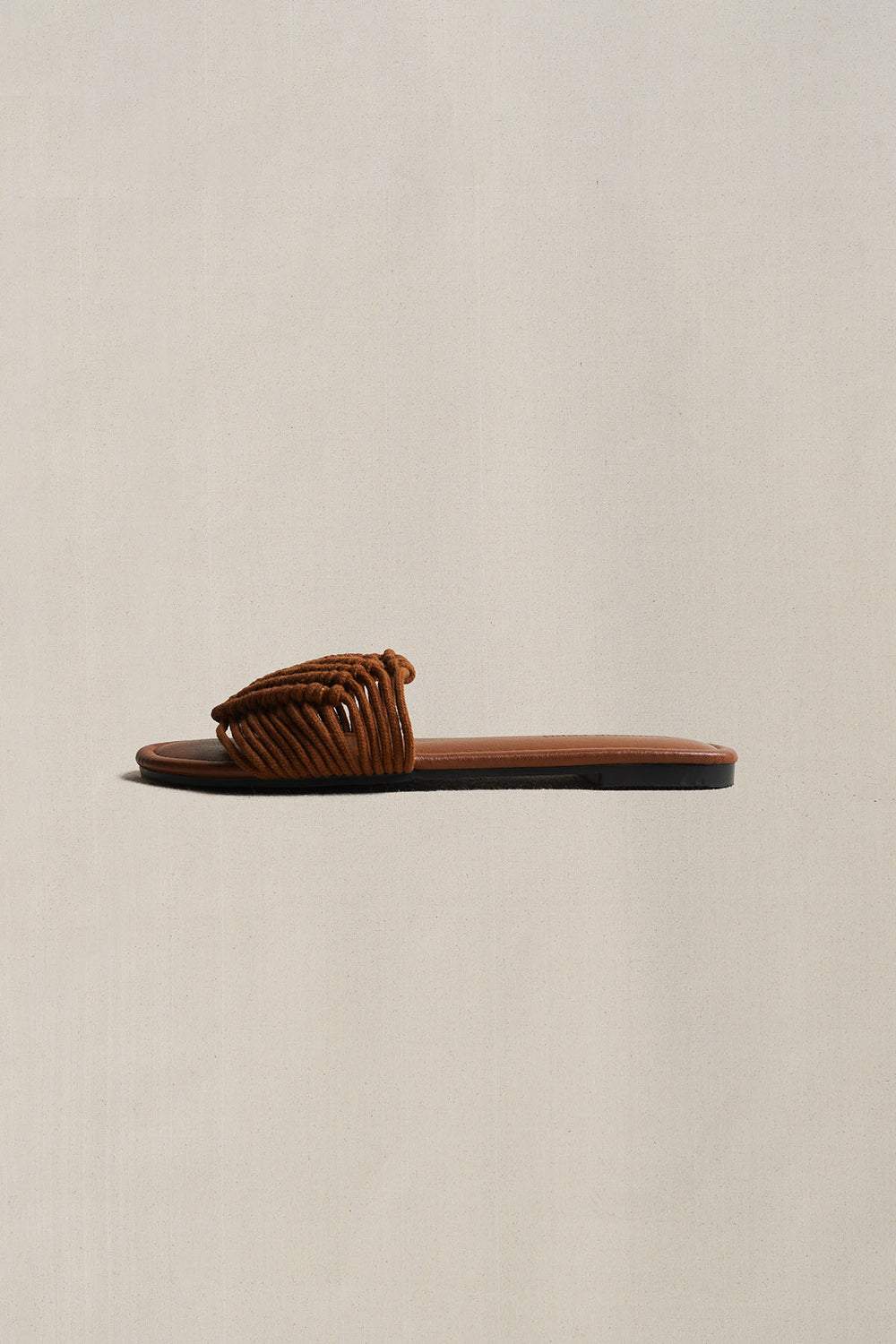 TAN SANTORINI WOVEN SLIDES