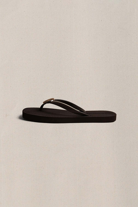 BROWN SEASHELL SLIPPERS