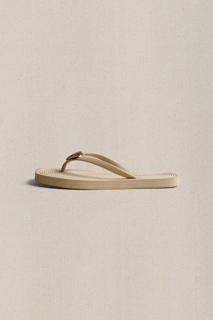 OFF WHITE SEASHELL SLIPPERS
