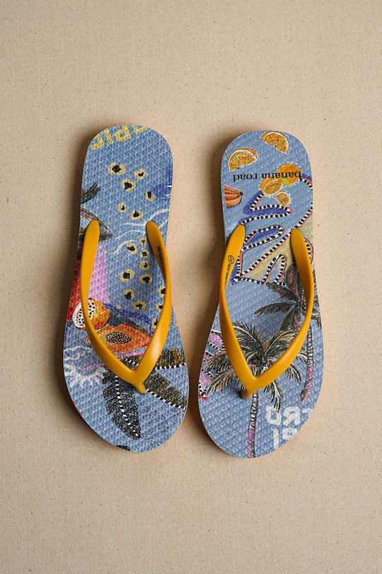 MULTI PALM PARADISE SLIPPERS