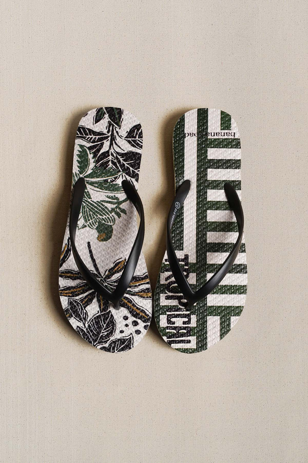 GREEN FOREST FLIP FLOPS