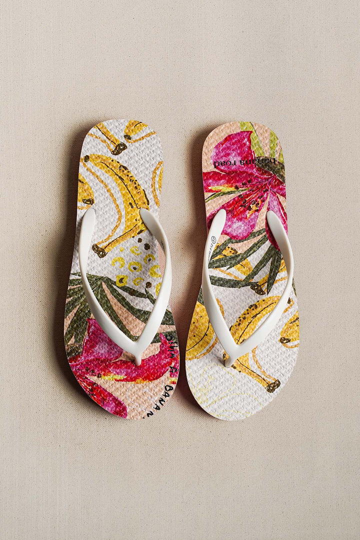 PINK GO BANANAS FLIP FLOPS