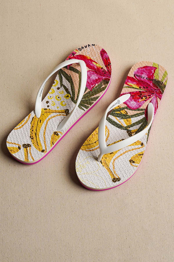 PINK GO BANANAS FLIP FLOPS