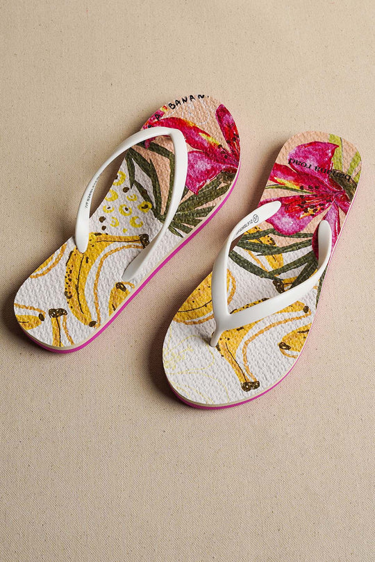 PINK GO BANANAS FLIP FLOPS