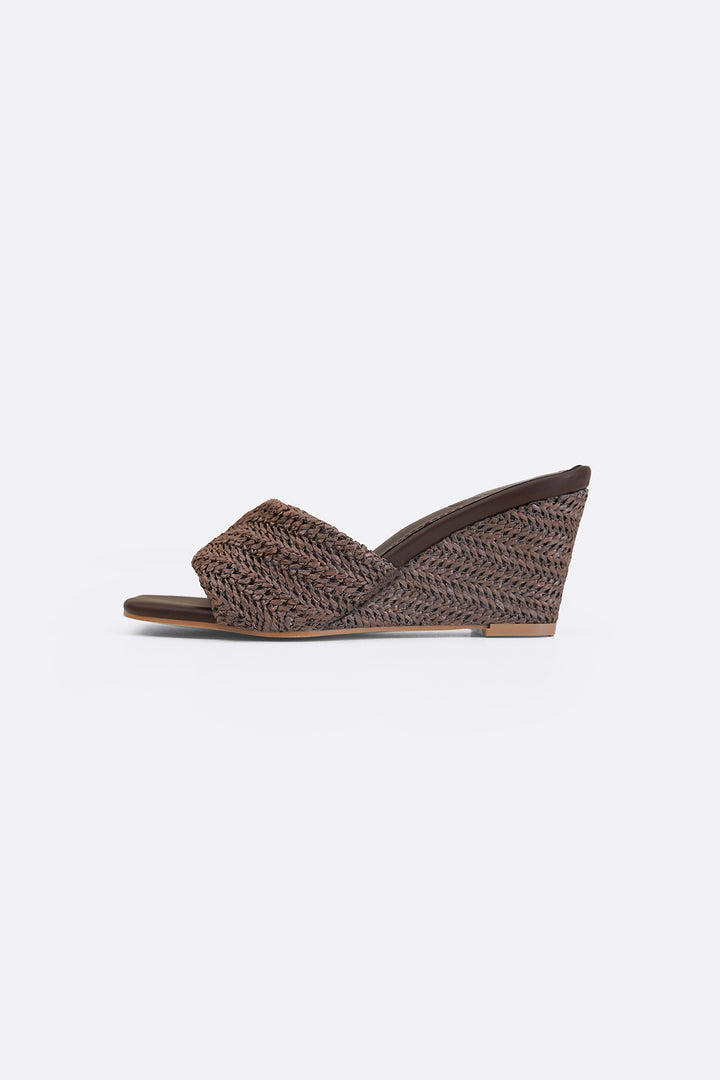 COFFEE ISLA WOVEN WEDGES