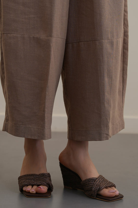 COFFEE ISLA WOVEN WEDGES