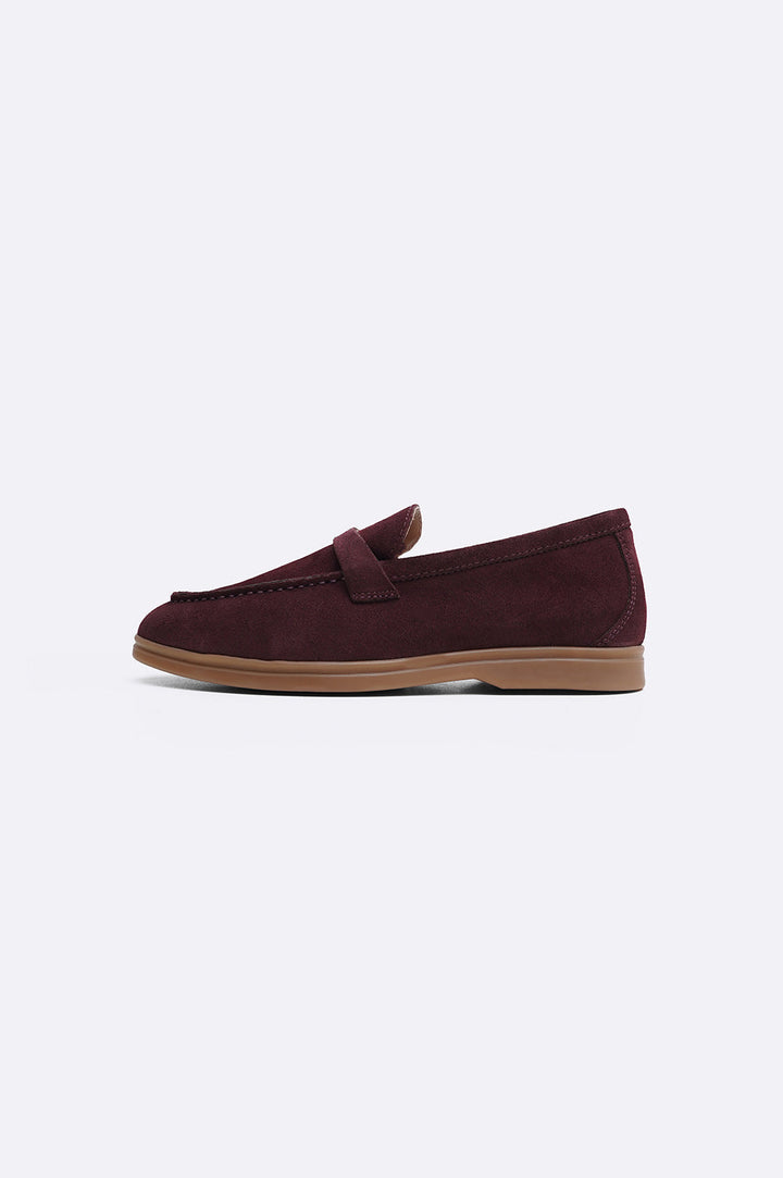 MAROON CLASSIC LEATHER LOAFERS
