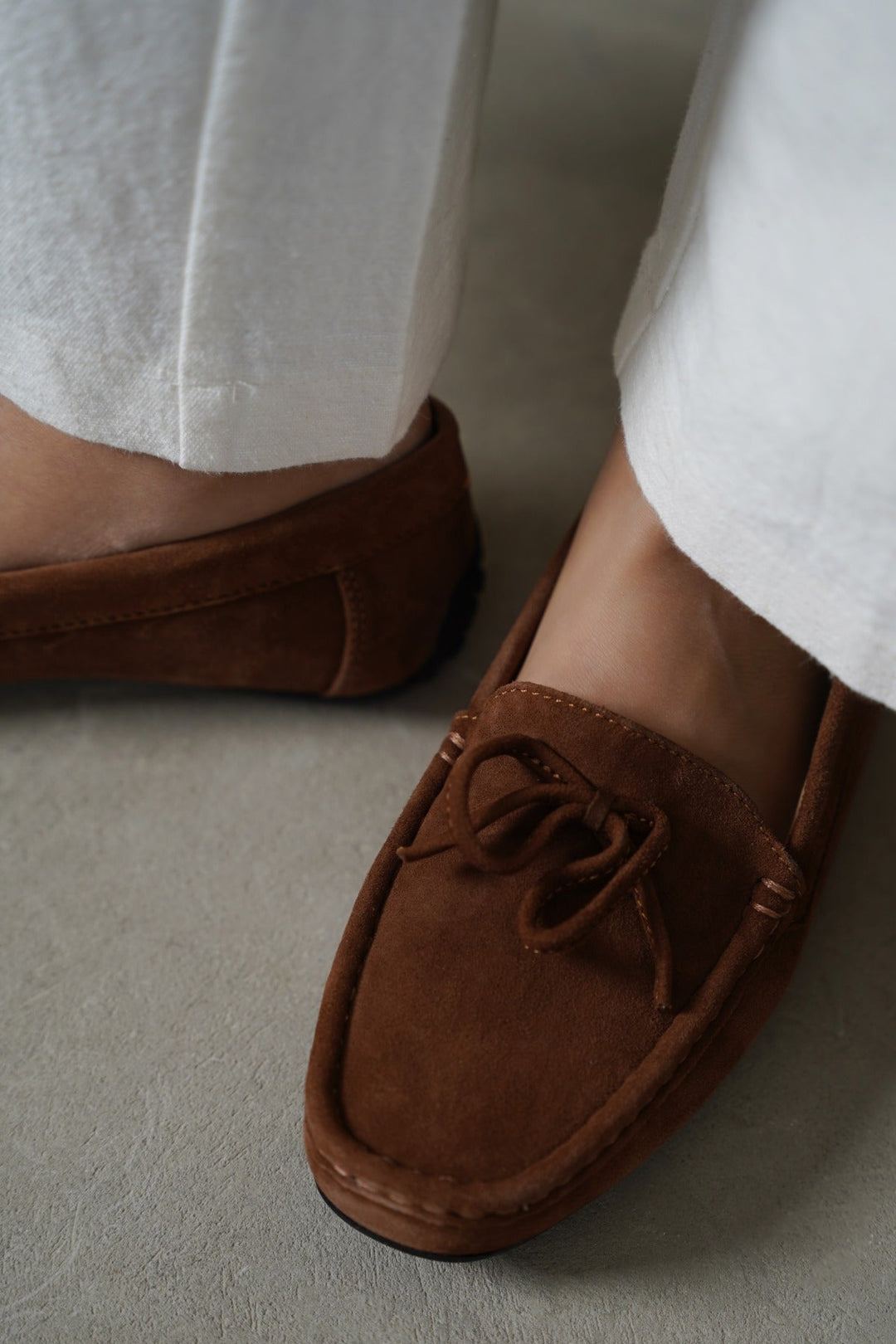 TAN REAL LEATHER LOAFERS