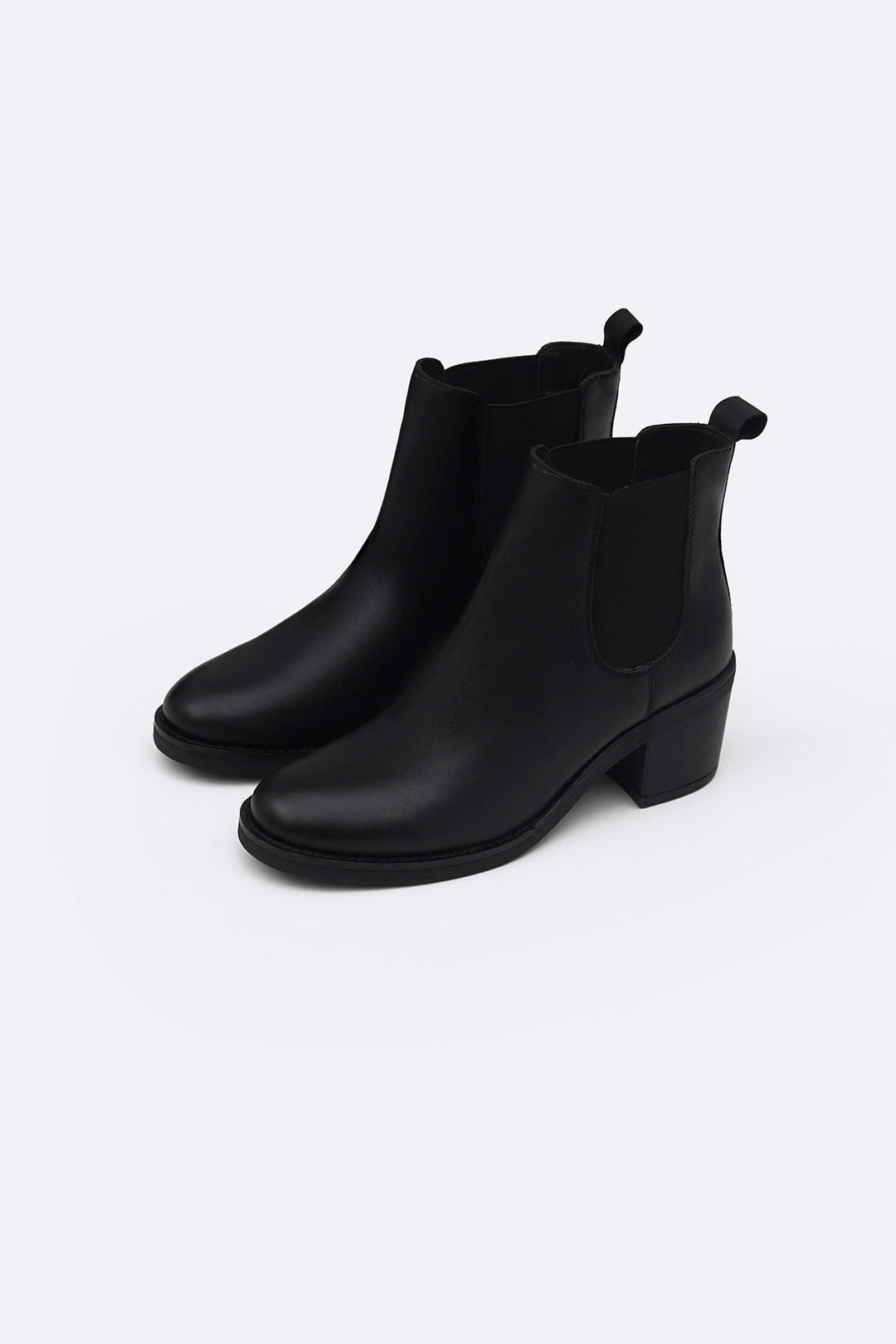 BLOCK LEATHER BOOTS