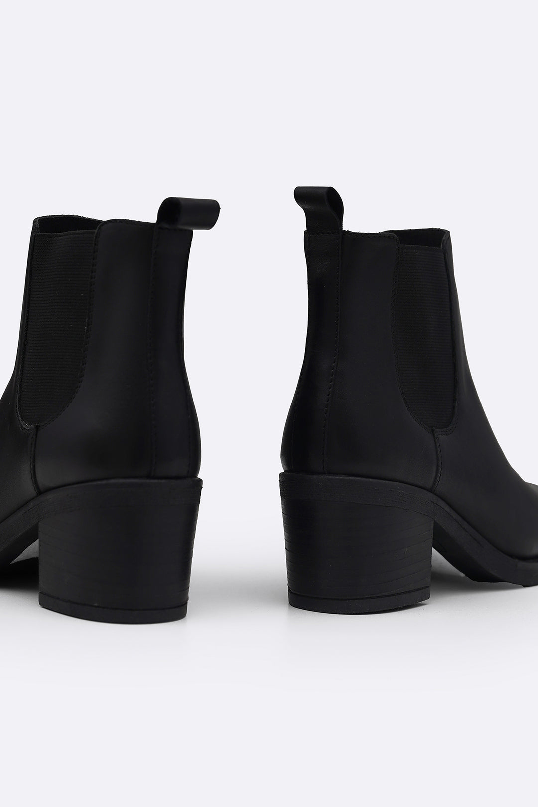 BLOCK LEATHER BOOTS