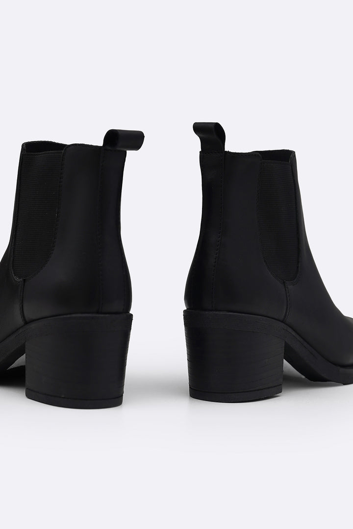 BLOCK LEATHER BOOTS