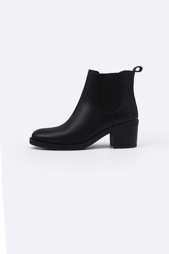 BLOCK LEATHER BOOTS
