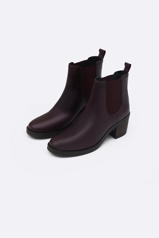 BLOCK LEATHER BOOTS