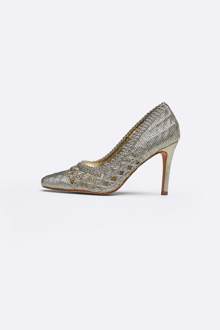 GOLD WOVEN STILETTO