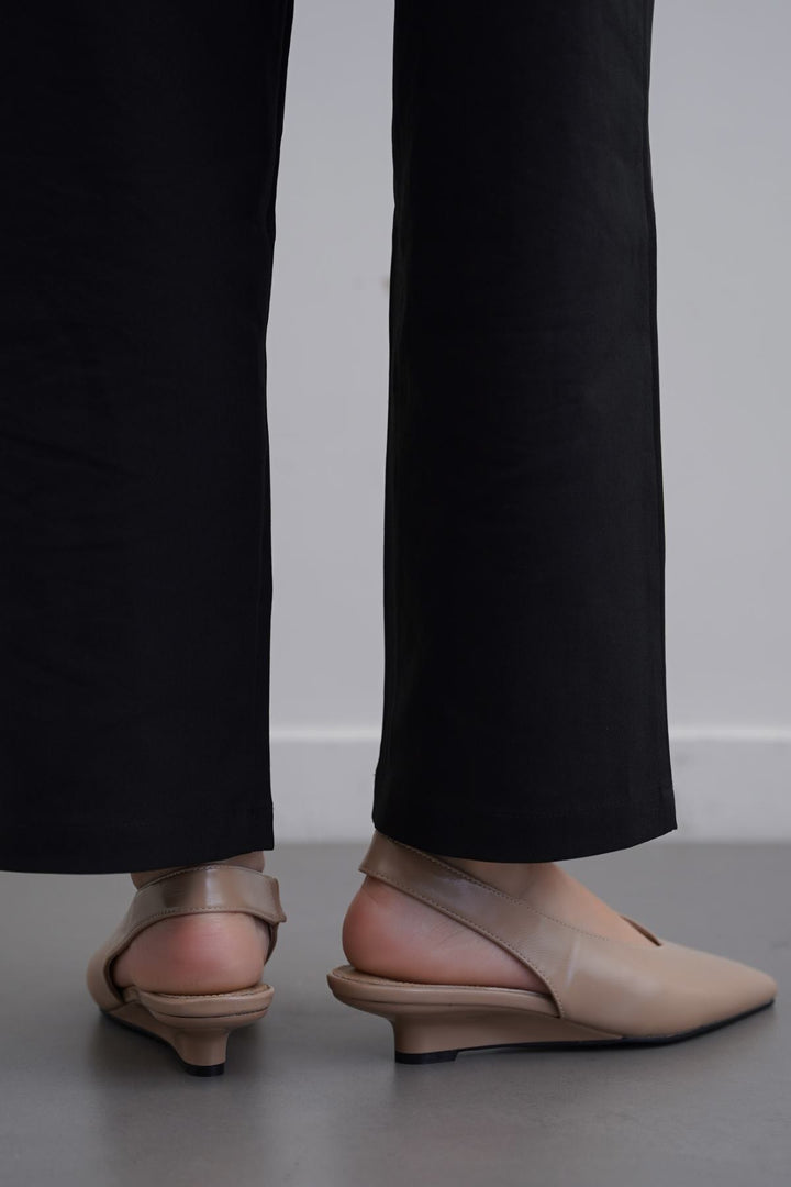 TAUPE LISBON MINI WEDGE