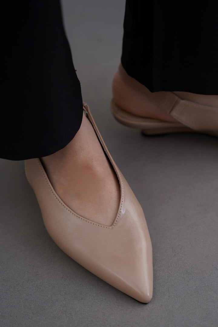 TAUPE LISBON MINI WEDGE