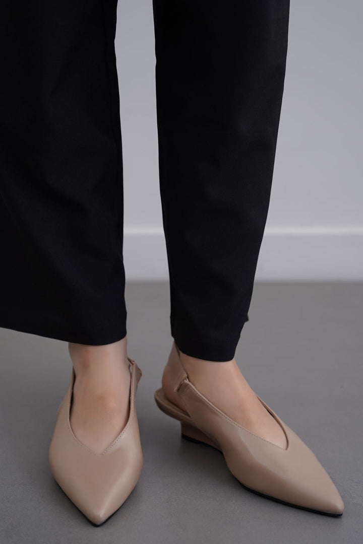 TAUPE LISBON MINI WEDGE