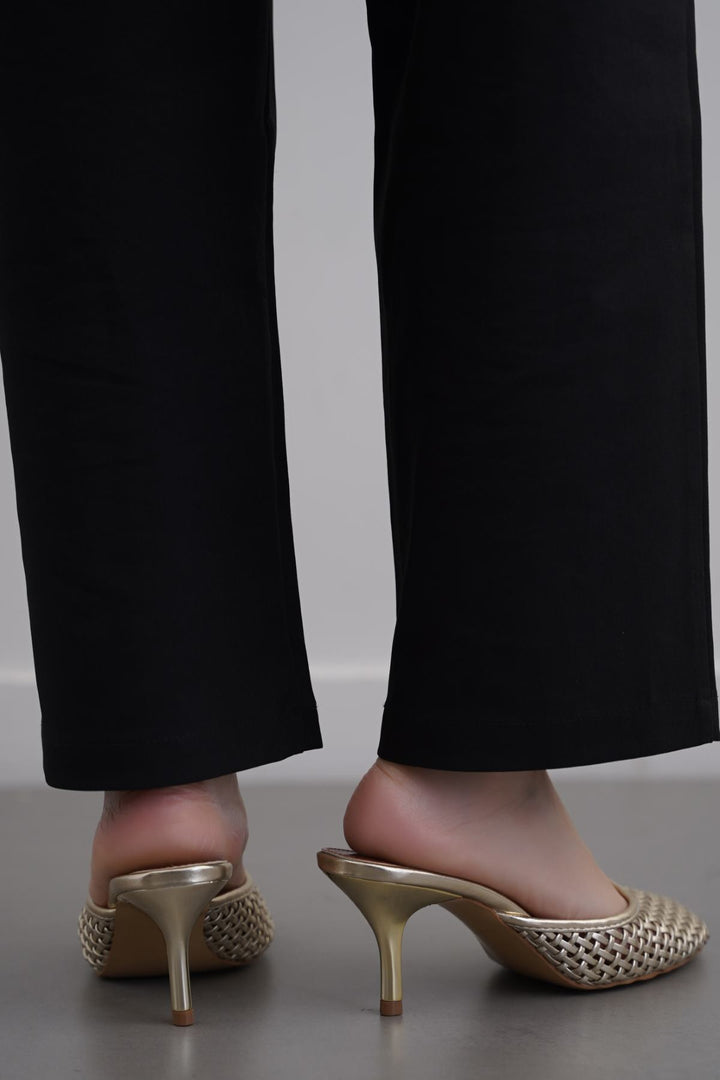 DULL GOLD BALLET HEELS