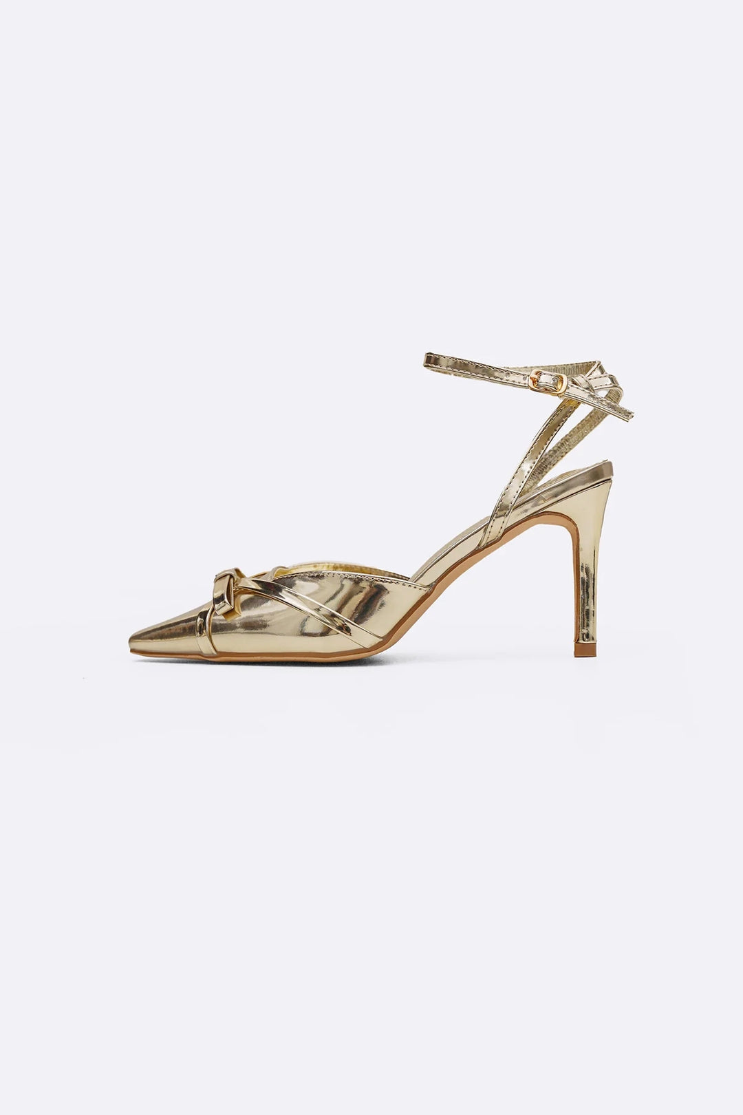 GOLD HOLLYWOOD BOW HEELS