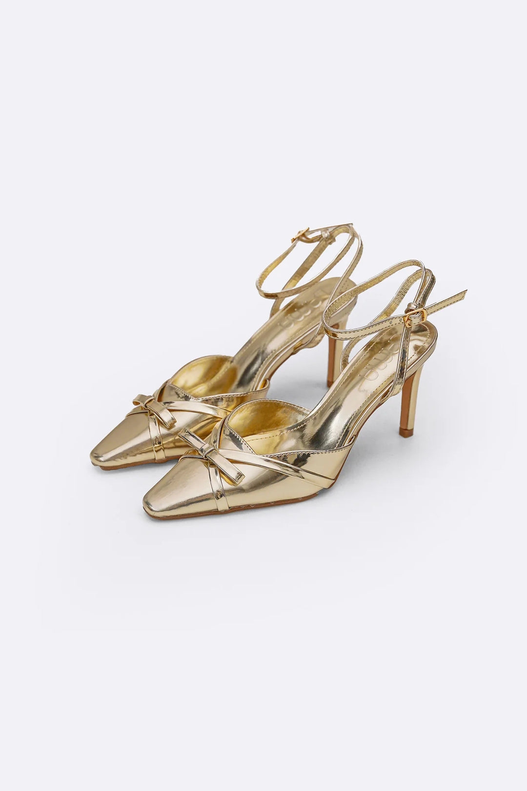 GOLD HOLLYWOOD BOW HEELS