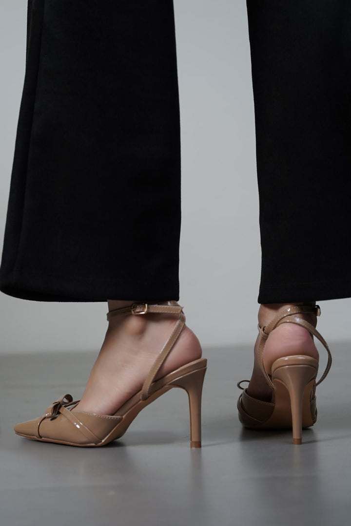 NUDE HOLLYWOOD BOW HEELS