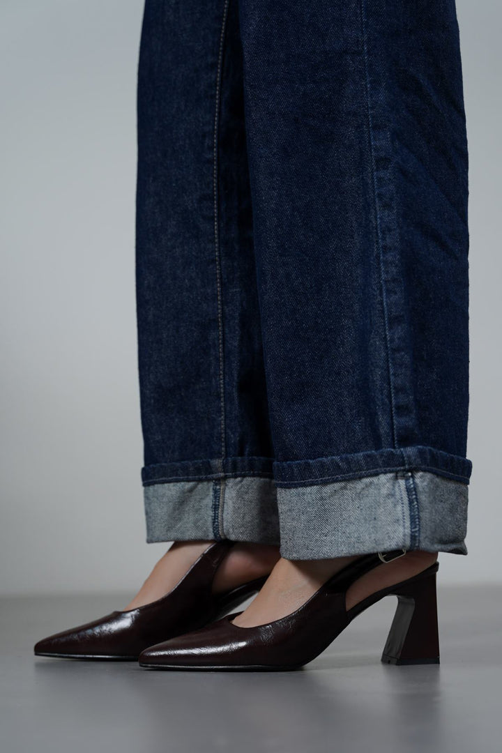 COFFEE LYRIC BLOCK HEELS