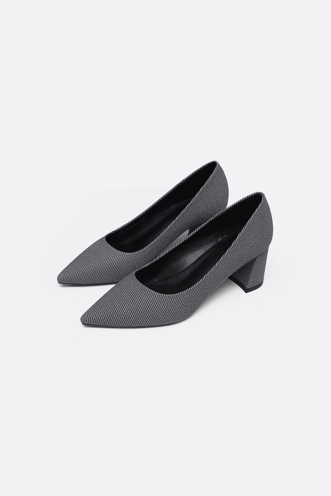 GREY BOARDROOM BLOCK HEELS