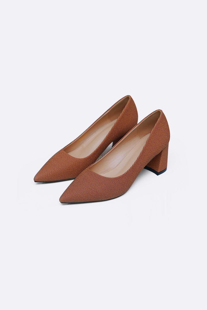 TAN BOARDROOM BLOCK HEELS