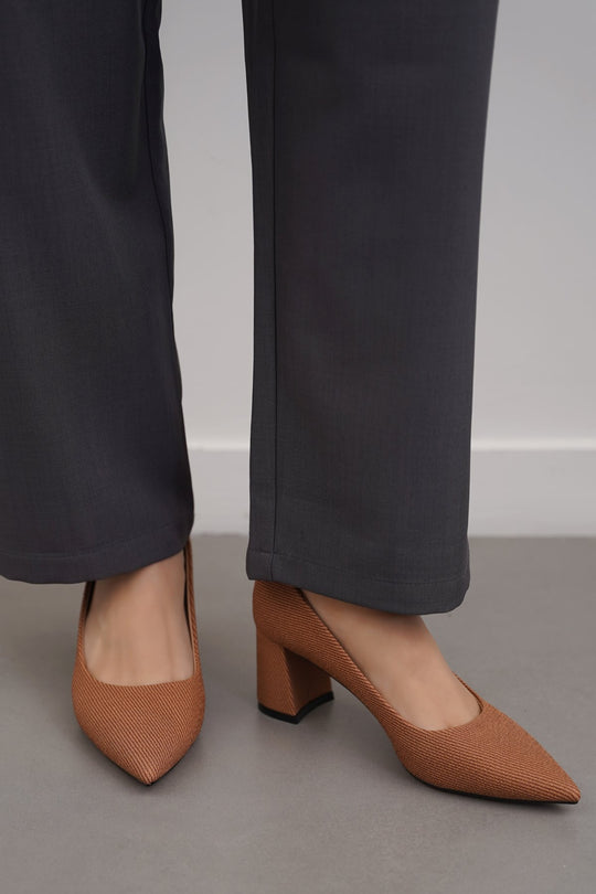 TAN BOARDROOM BLOCK HEELS