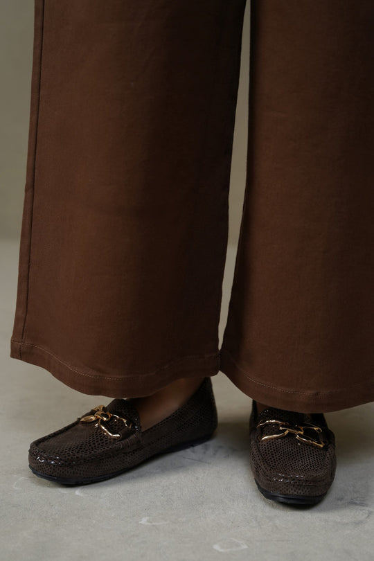 METAL LEATHER LOAFERS