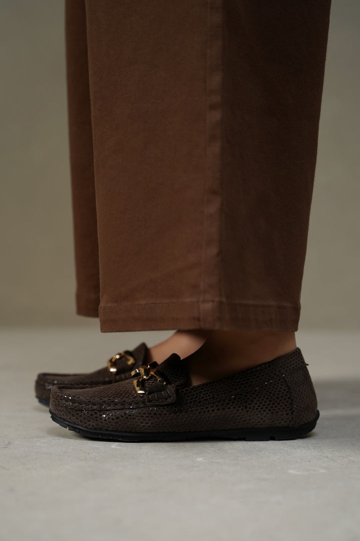 METAL LEATHER LOAFERS