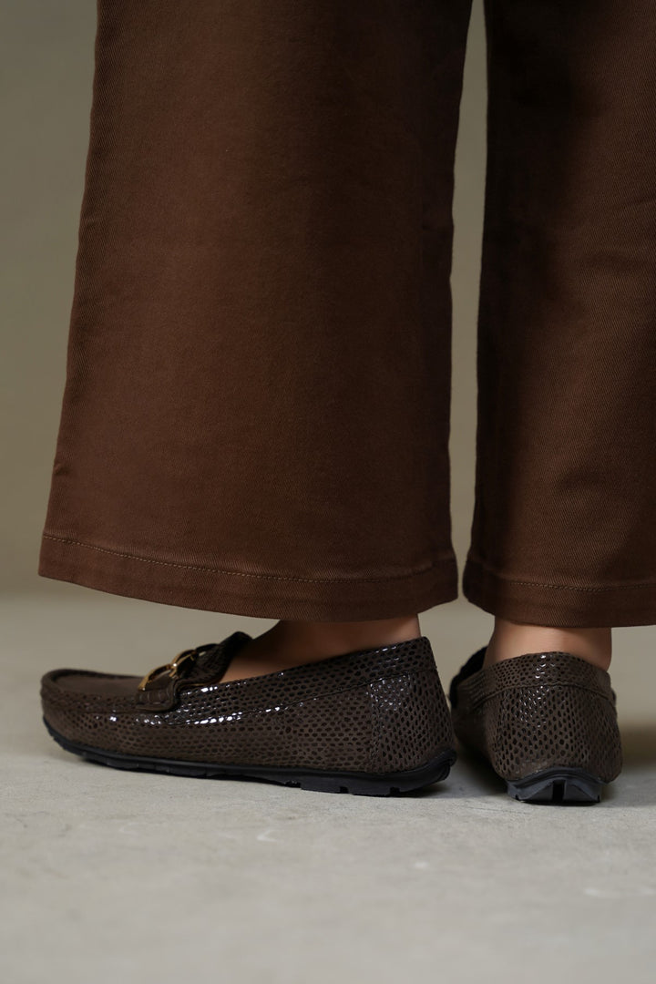 METAL LEATHER LOAFERS