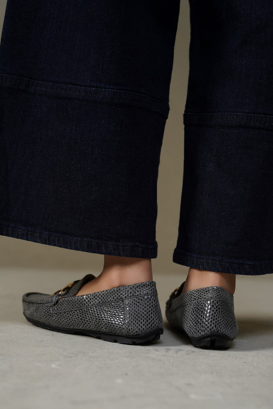 METAL LEATHER LOAFERS