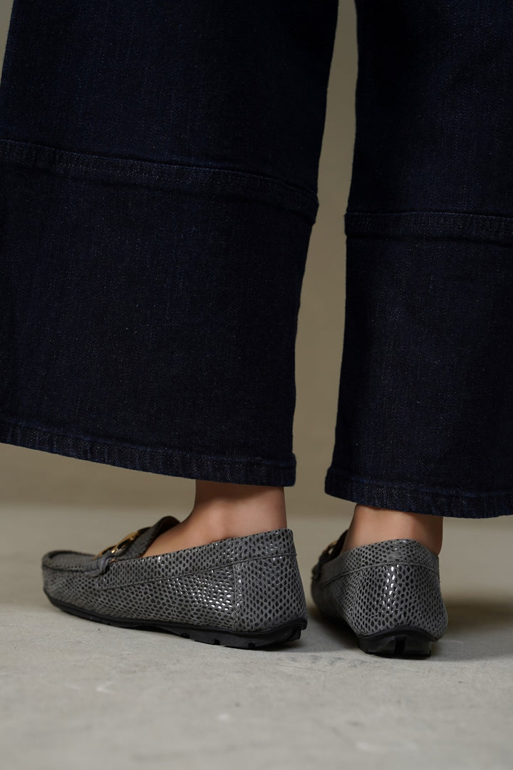 METAL LEATHER LOAFERS
