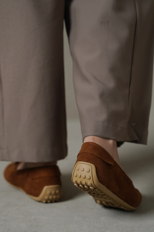 CARAMEL JOURNALIST LEATHER LOAFERS