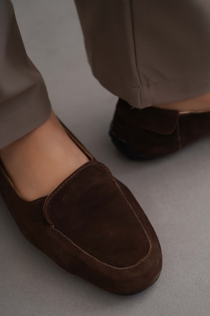 DARK BROWN JOURNALIST LEATHER LOAFERS