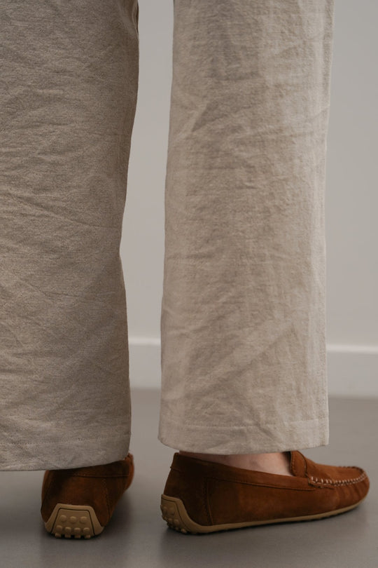 CARAMEL SUEDE LEATHER LOAFERS