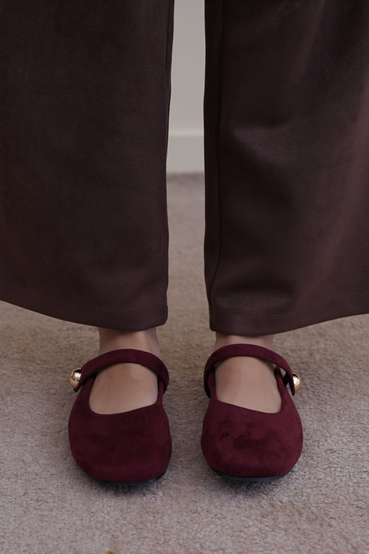 BURGUNDY MARYJANE MULES