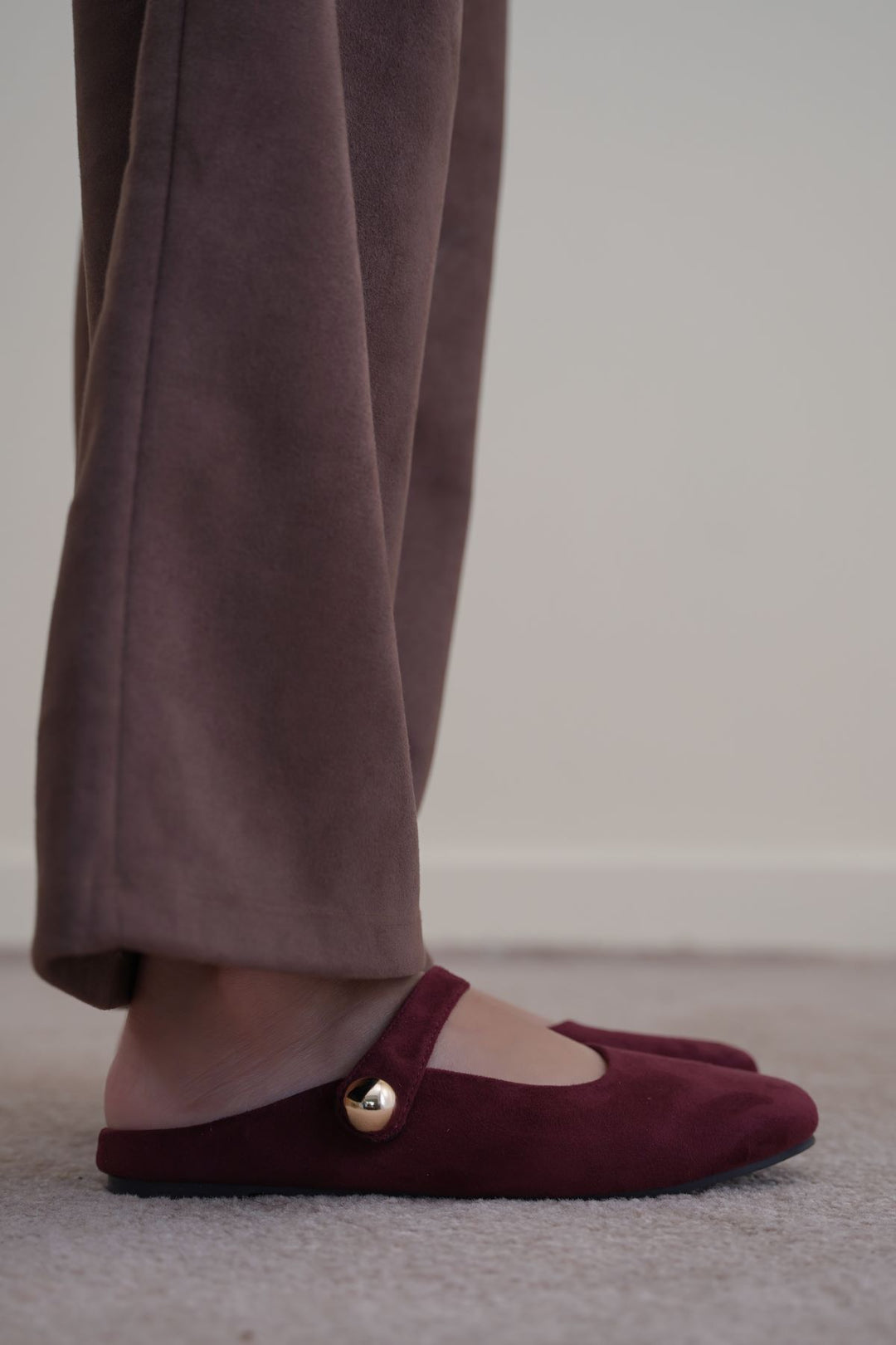 BURGUNDY MARYJANE MULES