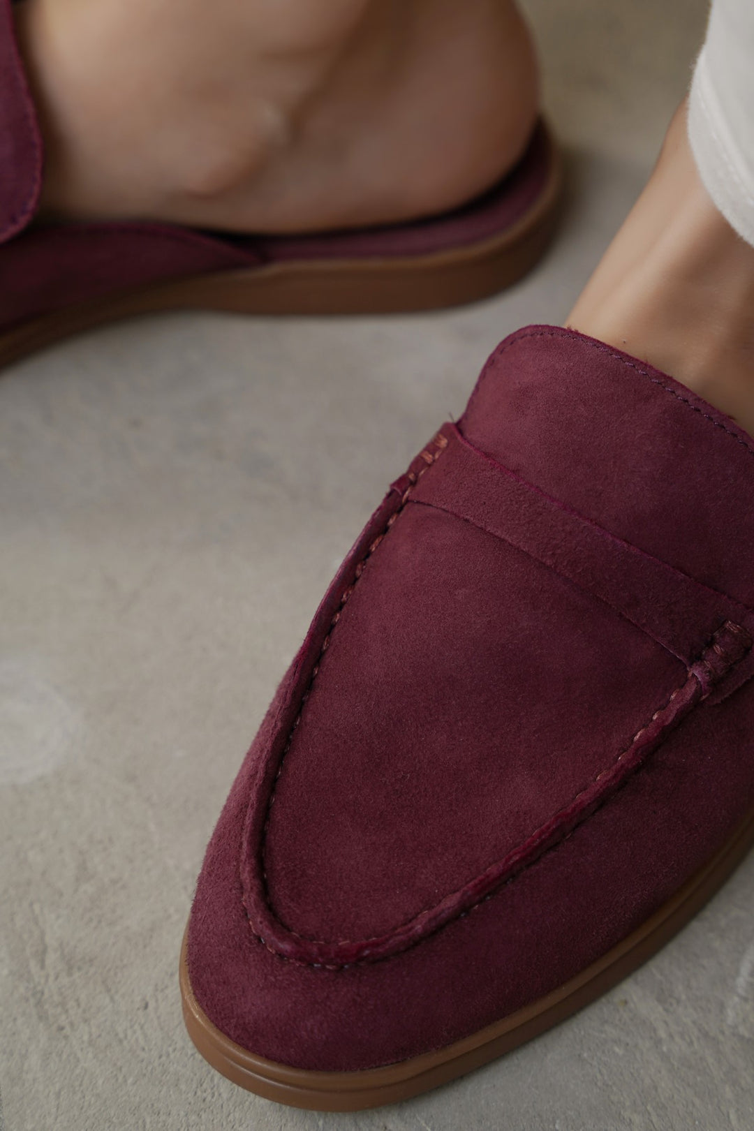 SUEDE LEATHER MULES