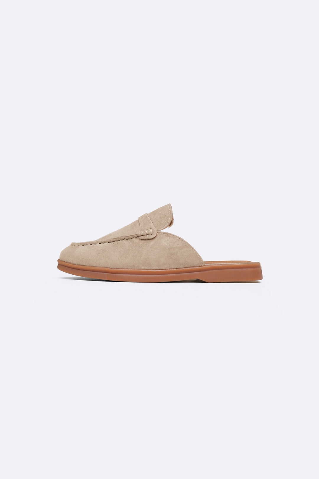 SAND SUEDE LEATHER MULES