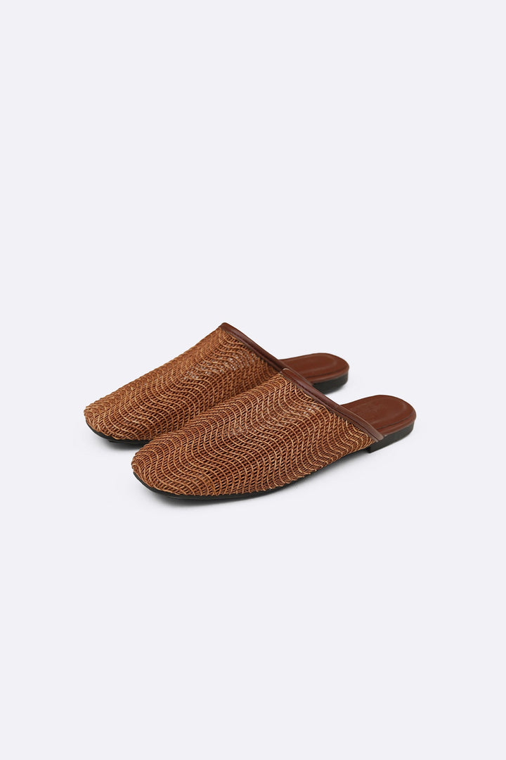 BROWN SOFT BR MULES